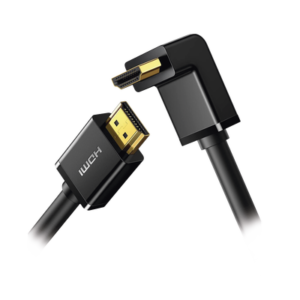 Cable HDMI 2.0 en Ángulo de 90° / 3 Metros (9.84 Pies) / 4K@60Hz / HDR / 3D / HEC (Canal Ethernet HDMI) / ARC (Canal de Retorno de Audio) / CEC / 32 Canales de Audio / HDCP 2.2 / Dolby Atmos / 18 Gbps / Blindaje Múltiple
