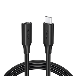 Cable USB-C Macho a USB-C Hembra | 1metro | USB-C 3.1 Gen 2 | Compatible con Thunderbolt 3 | TPE | Transferencia de Datos 10 Gbps | Soporta hasta 100W para Carga Rápida | Reversible.