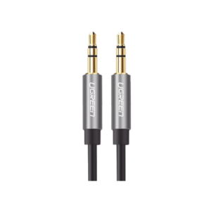 Cable Auxiliar 5 Metros / Conector 3.5mm a 3.5mm / Macho a Macho / Cubierta de TPE / Carcasa de Aluminio / Color Negro