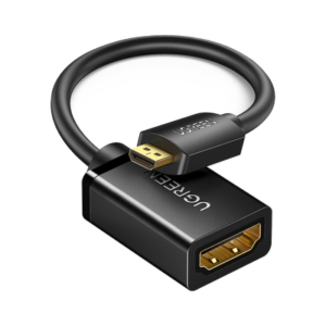 Adaptador Micro HDMI a HDMI (HDMI Tipo D) / 18Gbps / 4K@60Hz / HDR / Tecnología 3D / ARC / Carcasa PC+ABS / HDCP / Longitud de 22 cm (8.66 pulgadas)