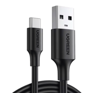 Cable USB-A a USB-C | 1 Metro | Carga y Sincronización de Datos | Carga Rápida 60W | Datos 5 Gbps | QC 3.0/2.0 | FPC | AFC | Protección Integrada | Duradero y Flexible| Caja ABS | Cubierta de TPE | Color Negro.