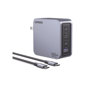 Cargador Rápido GaN / 160W Máximo / 3 USB-C + 1 USB-A / PD3.1 140W / PPS / UFCS / QC5 / Protecciones Múltiples / PC 94-V0
