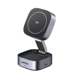 Cargador Inalámbrico 2 en 1 25W / Tecnología Magnética Qi 2 / 15W para Teléfono + 5W para Auriculares / Puerto USB-C 5W / Protecciones Múltiples / Cable USB-C Incluido