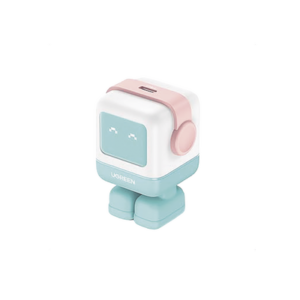 Cargador Mini GaNRobot 30W serie UNO | 1 USB-C de Carga Rápida | Tecnología GaN II | Multiprotocolo PD/QC/SCP/FCA | Carga Inteligente | Pantalla LED | Zapato Magnético Extraíble | Thermal Guard | Color Pink-Blue