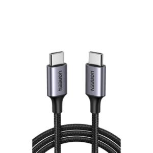 Cable USB-C a USB-C | 2 Metros (6.56 Pies) | Transferencia de Datos de 480 Mbps | Carga Rápida de Hasta 60W | QC 4.0/3.0/2.0 | PD3.0 | FPC | AFC | Protección Integrada | Caja de Aluminio | Nylon Trenzado | Color Negro