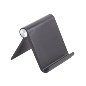 Soporte de Escritorio para Teléfono Celular / Ajustable de 0° a 100° / Goma Antiarañazos / Antideslizante / Amplia Compatibilidad con dispositivos de 4'' a 7.9'' / Plegable / ABS / Color Negro