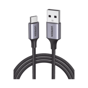 Cable USB-A a USB-C | 2 Metros (6.56 Pies) | Transferencia de Datos de 480 Mbps | Carga Rápida | QC 4.0/3.0/2.0 | FPC | AFC | Protección Integrada | Caja de Aluminio | Nylon Trenzado | Color Negro