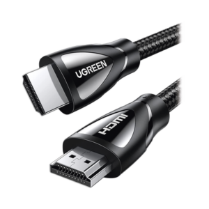 Cable HDMI 2.1 de Nylon Trenzado / 1 Metro (3.28 Pies) / 8K@60Hz/4K@120Hz / eARC (Canal de Retorno de Audio) / HDR10+ / VVR / HEC (Canal Ethernet HDMI) / ALLM / 3D / Dolby Atmos / Dolby Vision / 48 Gbps / Mayor Duración.