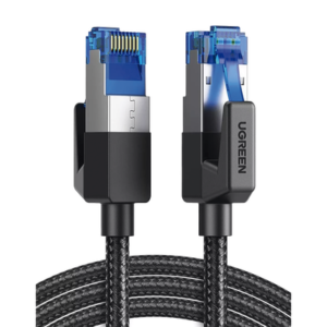 Cable Ethernet Cat8 CLASS F/FTP Redondo con Malla de Nylon 1 Metro (3.28 Pies)