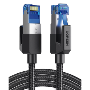 Cable Ethernet Cat8 CLASS F/FTP Redondo con Malla de Nylon 2 Metros (6.56 Pies)