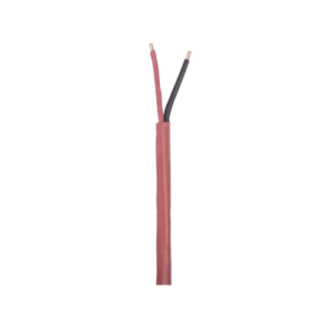 Bobina de 305 Metros (1000 Pies) de Alambre 2 x 16 AWG, Tipo FPLR, de Color Rojo, para Aplicaciones en Sistemas de Detección de Incendio y Sistemas de Evacuación.