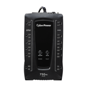 UPS de 750 VA/450 W, Topología Línea Interactiva, Entrada 120 Vca NEMA 5-15P, Tipo Gabinete Compacto, Con 12 Tomas NEMA 5-15R