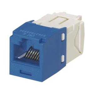 Conector Jack RJ45 Estilo TG, Mini-Com, Categoría 6, de 8 Posiciones y 8 Cables, Color Azul