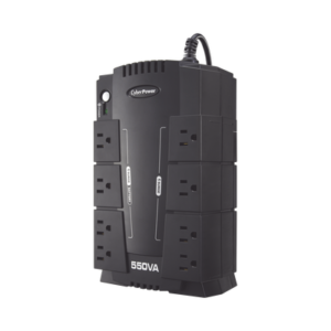 UPS de 550 VA/330 W, Topología Standby, Entrada 120 Vca NEMA 5-15P, Tipo Gabinete Compacto, Con 8 Tomas NEMA 5-15R