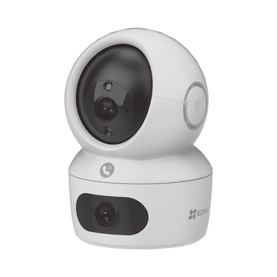 Cámara PT / Doble Lente (4 MP + 4MP) / 4 Megapíxel / Wi-Fi / IA Detección Humana / Visión Nocturna a Color / Audio Bidireccional / Doble Banda 2.4 / 5GHz / WiFi 6 / Uso en Interior / Vision Nocturna Inteligente (Color 27/4)