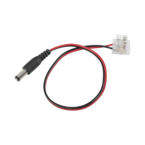 Cable de Alimentación con Conector Macho a Bloque de Terminal Atornillable / Calibre 18 AWG / Longitud 28.5 cm (11.22 Pulgadas) / Ideal para Alimentación de Cámaras