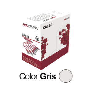 Bobina de Cable UTP 305 Metros (1000 Pies) / Cat5E (24 AWG) / Color Gris / PVC (CM) / Uso en Interior / 100% Cobre / Aplicaciones de CCTV y Redes de Datos