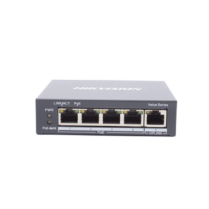 Switch Gigabit PoE+ / No Administrable / 4 Puertos 1000 Mbps PoE+ / 1 Puerto 1000 Mbps Uplink / 35 Watts