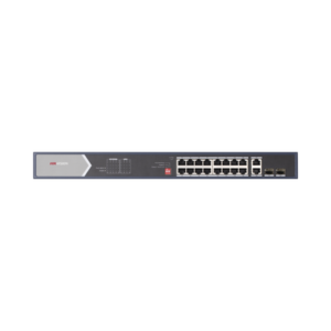 Switch Gigabit PoE+ / No Administrable / 16 Puertos 1000 Mbps PoE+ (4 Puertos PoE++ 90 W) / 2 Puertos 1000 Mbps Uplink + 2 Puertos SFP de Uplink / Modo Extendido hasta 300 Metros / 225 W
