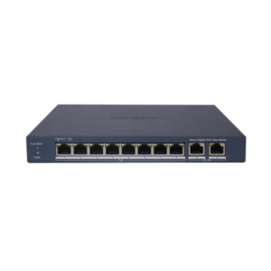 Switch Gigabit PoE+ / Administrable / 8 Puertos 1000 Mbps PoE+ / 2 Puertos 1000 Mbps de Uplink / Configuración Nube Hik-PartnerPro / Modo Extendido hasta 300 Metros / 60 W