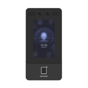 Terminal Min Moe PoE & WiFi de Reconocimiento Facial y Huella con Lector MIFARE / Exterior IP65 / Hasta 1.5 mts en Lectura de Rostro / Soporta P2P / 1,500 Rostros / 3,000 Huellas / Salida 12 Vcd para Chapa / PoE / SIP Estandar / HIK-IA