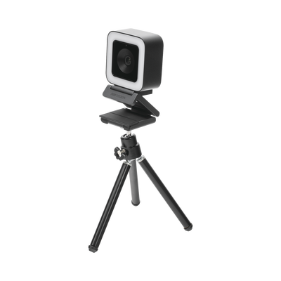 Cámara Web ALTA DEFINICIÓN (1080p) / Aro de Luz Interconstruido / Gran Angular / Micrófono Integrado / Conector USB de 2 mts / Fácil de Instalar / Reducción de Ruido Inteligente