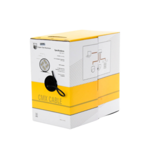 Bobina de Cable de 305 Metros (1000 Pies) Cat5e, Aleación de Cobre y Aluminio (CCA), Color Negro, Uso Interior