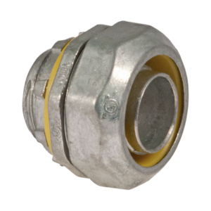 Conector recto metálico para tubería liquidtight de 1/2" (13 mm).