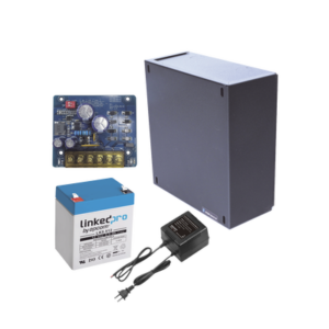 Kit con fuente PLB2 con salida de 12 Vcc a 1.5 Amper, incluye transformador y batería de 12 V a 5.5 Amper