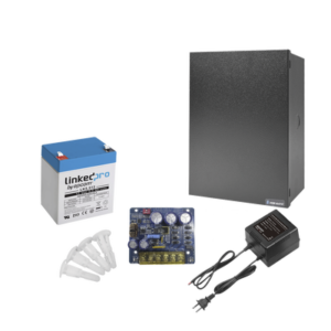 Kit con fuente PLB3 con salida de 12 Vcc a 4 Amper, incluye transformador y batería de 12 V a 5.5 Amper