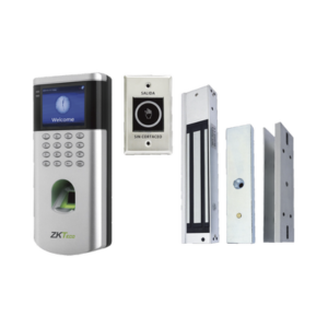 KIT de Control de Acceso LF10/ PUSH / Compatible con ZKBioCVAccess / 1,500 Usuarios / Chapa magnética / Botón de Salida / Tarjeta de proximidad