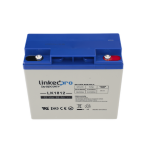 Batería 12 V / 18 Ah / UL / Tecnología AGM / Vida útil promedio de 5 años / Para uso en equipo electrónico, Alarmas de Intrusión / Incendio/ Control de acceso / Video Vigilancia / Terminales T1