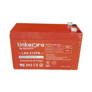 Batería 12 V / 9.5 Ah / UL / Tecnología AGM-VRLA / Vida útil promedio de 5 años / Retardante a la Flama / Uso en equipo electrónico, Alarmas de Intrusión / Incendio/ Control de acceso / Video Vigilancia / Termina