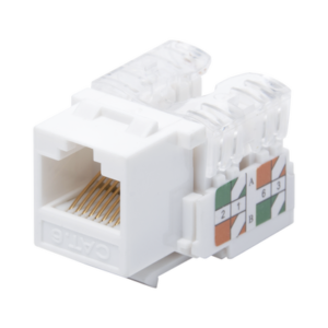 Módulo Jack Keystone Cat6 con Terminación 110 (Punchdown) para Faceplate - Color Blanco