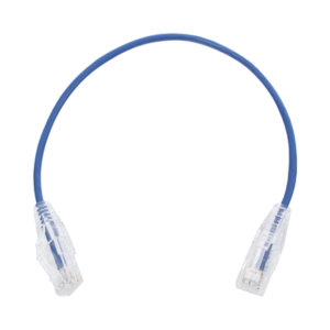 Cable de Parcheo Slim UTP Cat6 - 30 cm (11.81 Pulgadas) Azul Diámetro Reducido (28 AWG)