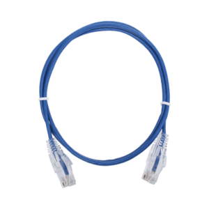Cable de Parcheo Slim UTP Cat6 - 1 Metro (3.28 Pies), Azul, Diámetro Reducido (28 AWG)