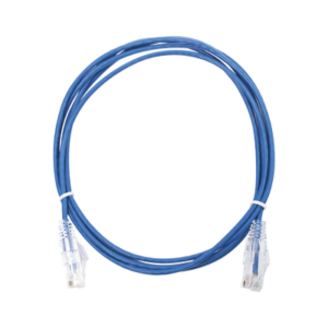 Cable de Parcheo Slim UTP Cat6 - 2 Metros (6.56 Pies) Azul Diámetro Reducido (28 AWG)
