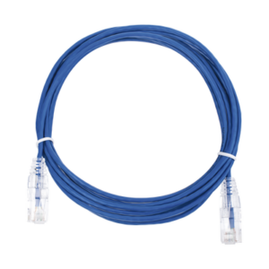 Cable de Parcheo Slim UTP Cat6 - 3 Metros (9.84 Pies) Azul Diámetro Reducido (28 AWG)