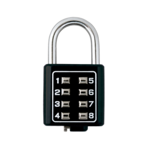 Candado Digital de Combinación M35 / No Requiere Llave / Combinación única integrada por 4 dígitos / Color Negro.