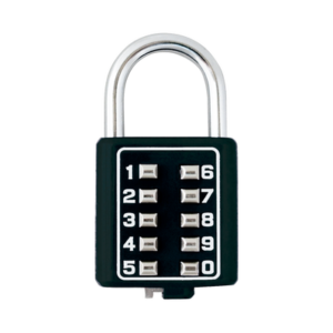 Candado Digital de Combinación M40 / No Requiere Llave / Combinación única integrada por 4 dígitos / Color Negro.