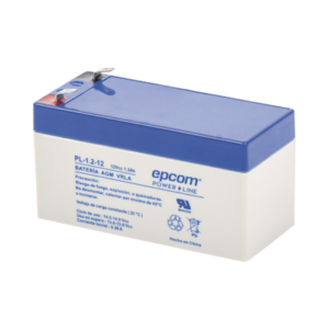 Batería 12 Vcc / 1.2 Ah / UL / Tecnología AGM-VRLA / Para uso en equipo electrónico Alarmas de intrusión / Incendio/ Control de acceso / Video Vigilancia / Terminales F1 / Cargador recomendado CHR-80.