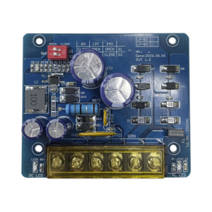 Fuente tipo tarjeta con salida seleccionable en : 6 o 12 o 24 Vcc @ 1.5 A / 1 salida / requiere transformador de entrada en Vca / capacidad de baterías / baterías no incluidas.