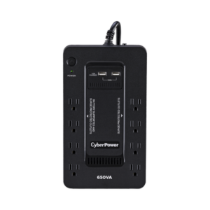 UPS de 650 VA/390 W, Topología Standby con Modo Ahorrador ECO, Entrada 120 Vca NEMA 5-15P, Con 8 Tomas NEMA 5-15R