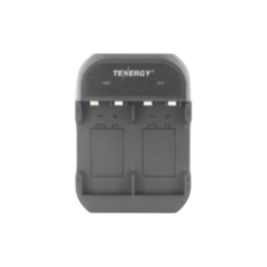 Cargador rápido de 2 compartimientos para baterías Ni-MH; Aplicable en baterías de 9 V /color negro