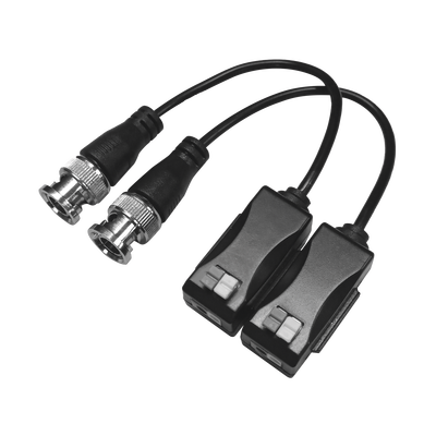 Kit de Transceptores (Baluns) con Terminal PUSH SUPERIOR PIG TAIL en ambos conectores, Resolución 4K , Cable flexible COAXIAL Blindado / COAXITRON / AUDIO POR COAXITRON /Conector 100% COBRE / Calidad PREMIUM