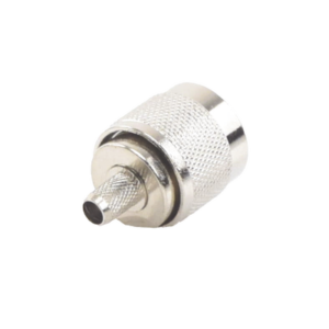 Conector N Macho para 75 Ohm de Anillo Plegable para Cable RG-59, Niquel/Oro/Teflón