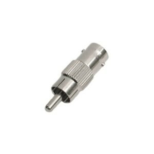 Adaptador en Línea para 75 Ohm, de Conector BNC Hembra a RCA Macho en Aplicaciones de Audio-Video para Cámaras, Monitores y DVR's.