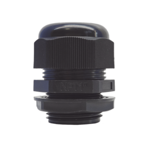 Conector Plástico Negro Tipo Glándula para Rosca NPT 1"