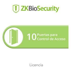 Licencia para ZKBiosecurity permite gestionar hasta 10 puertas para control de acceso